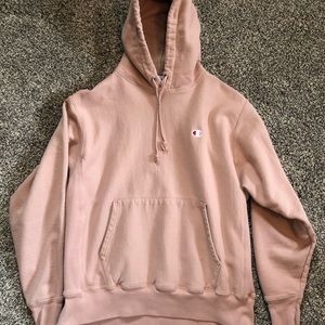 Champion x UO Reverse Weave Hoodie (Dusty Rose)